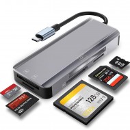 MT89 5in1 USB 3.1 Type-C OTG CF Kart Okuyucu Mac iPhone 15 16 ile Uyumlu Metal Kasa