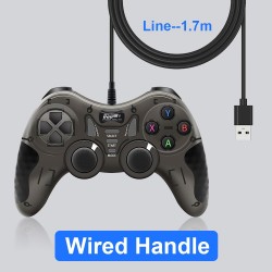 MT40 Çift Analoglu Kol USB PC Bilgisayar PS3 Oyun Kolu Gamepad Joystick (Siyah)