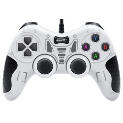 MT40 Çift Analoglu Kol USB PC Bilgisayar PS3 Oyun Kolu Gamepad Joystick (Beyaz)
