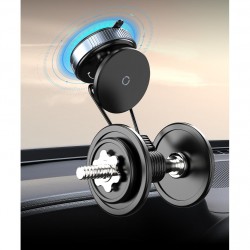 Apera K009 Araç İçi Telefon Tutucu Mag-Safe Alüminyum Kasa Mekanik Vakum 7KG Yük Taşır