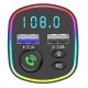 GA03 RGB Renkli FM Transmitter MP3 Çalar Bluetooth 5.3 Çakmaklık Hızlı Şarj Aleti