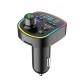 GA03 RGB Renkli FM Transmitter MP3 Çalar Bluetooth 5.3 Çakmaklık Hızlı Şarj Aleti