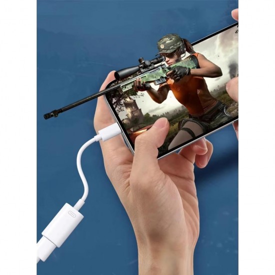 GA10 Mac-Book iPhone ile Uyumlu Şarj Data Kablosu 15 ve Üstü Çevirici Type-C to Lightninng Adaptör