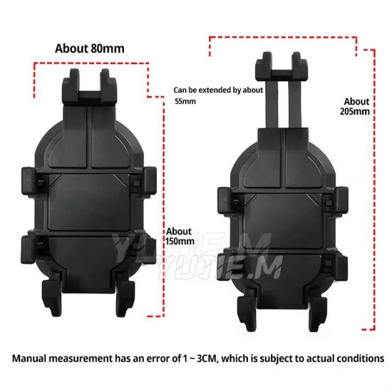 Apera GA12 Motosiklet Bisiklet Telefon Tutucu İster Ayna İster Gidon Tuttur İkisi Bir Arada Şok Emici Damperli
