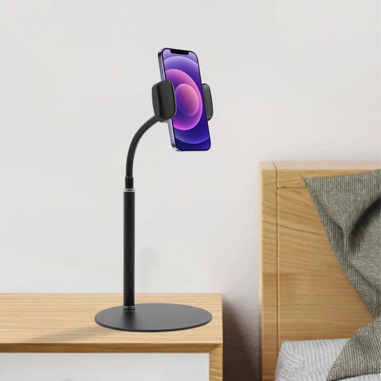 GA19 360 Ayarlı Metal Standlı Masa Üstü Metal Gövde Telefon Tutucu Telefon Standı Kaymaz Taban