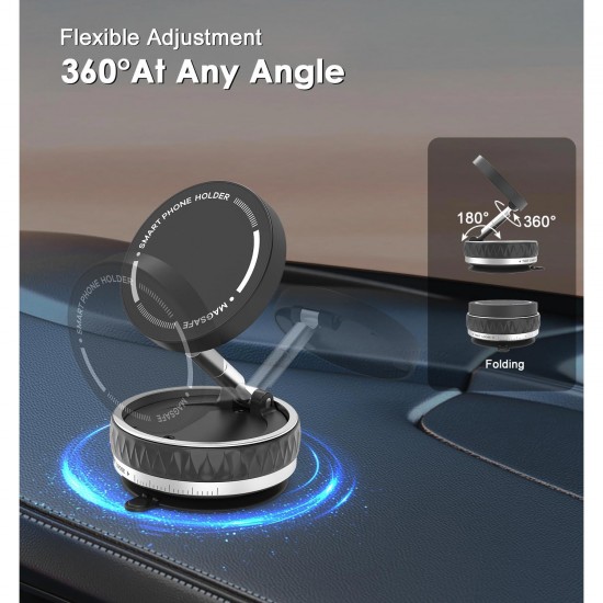 Apera GA39 Mag-Safe Ultra Sağlam Vakumlu Mini Araç Telefon Tutucu Ev Spor Salonu Fayans Ayna