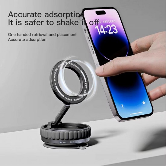 Apera GA40 Mag-Safe Ultra Sağlam Vakumlu Mini Araç Telefon Tutucu Ev Spor Salonu Fayans Ayna