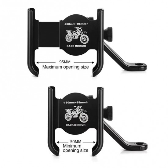 Ga42 Motor Motosiklet Telefon Tutucu Tamamı Alüminyum Metal Kasa Ayna Tutucu