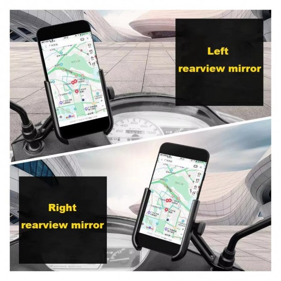 Ga42 Motor Motosiklet Telefon Tutucu Tamamı Alüminyum Metal Kasa Ayna Tutucu