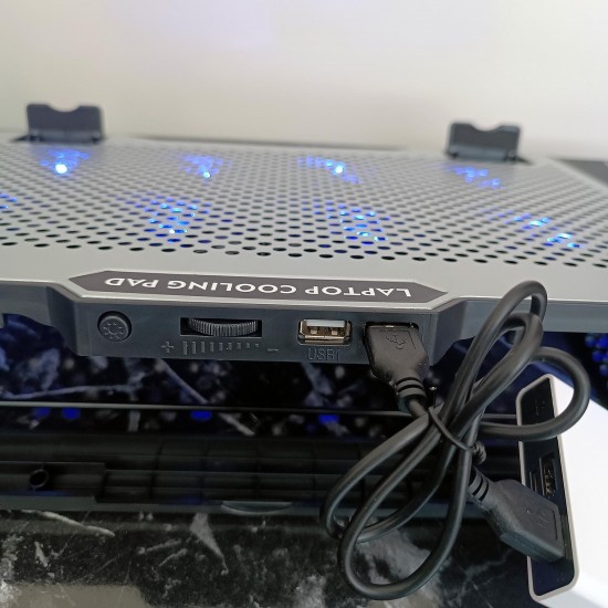 Ga46 Gaming Dizüstü Bilgisayar Soğutucu Laptop Standı 8 FAN RGB LED Telefon Tutucu Yükseklik Ayarlı