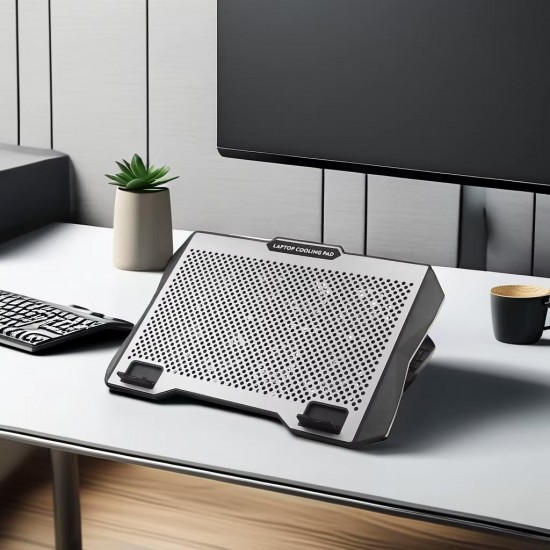 Ga46 Gaming Dizüstü Bilgisayar Soğutucu Laptop Standı 8 FAN RGB LED Telefon Tutucu Yükseklik Ayarlı