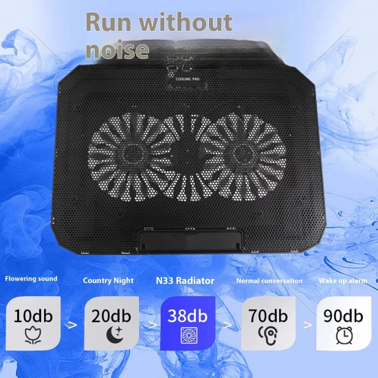 Ga48 Dizüstü Bilgisayar Soğutucu Laptop Standı 2 Adet 14CM FAN RGB LED Telefon Tutucu Yükseklik Ayarlı