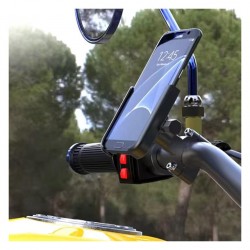 Ga58 Motor Motosiklet ve Bisiklet Telefon Gidon Tutucu Tamamı Alüminyum Metal Kasa