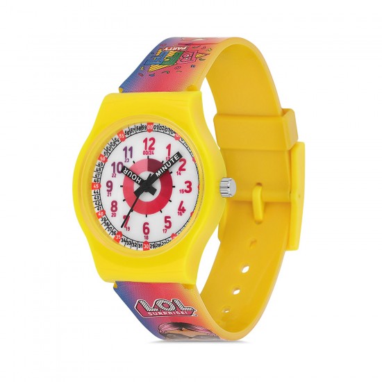 Miniflak Lol Surprise! Omg Lisanslı LOL7519 Pembe-Sarı Öğretici Çocuk Saati