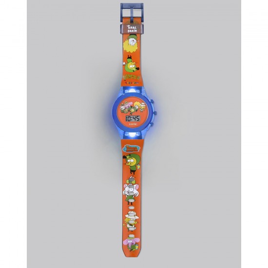 MiniFlak Kral Şakir Lisanslı KS7221 Turuncu Mavi Işıklı Öğretici Çocuk Saati