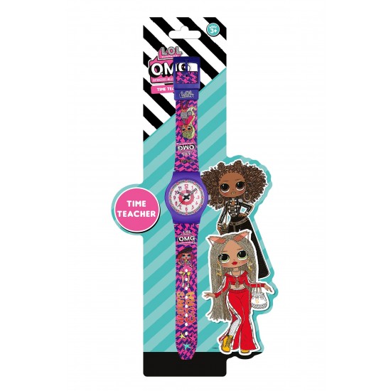 Miniflak Lol Surprise! Omg Lisanslı OMG7517 Pembe-Mor Öğretici Çocuk Saati
