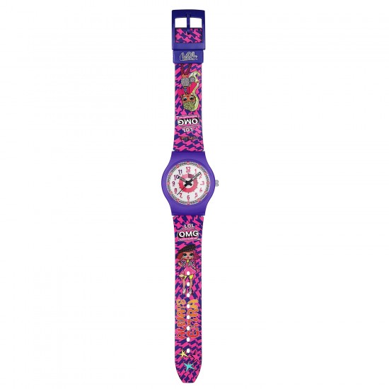 Miniflak Lol Surprise! Omg Lisanslı OMG7517 Pembe-Mor Öğretici Çocuk Saati