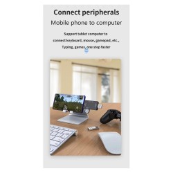 Ga69 6in1 Android ve iPhone 15 ile Uyumlu Çevirici OTG Adaptör USB 2.0 Type-C Micro USB SD Micro SD Hafıza Kartı Okuyucu