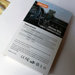 Ga77 Araç Silikon Ses Kablosu 2in1 Type-C 3.5mm Kulaklık Lighting Tüm iPhone ile Uyumlu 100 Cm Uzunluk