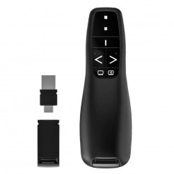 Ga82 Kablosuz Sunum Kumandası Type-C ve USB Girişli PowerPoint Slayt Sayfa Çevirme Kırmızı İşaretçi Işıklı Projektör