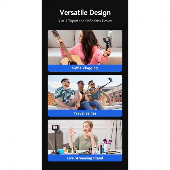 Telesin Ga85 Alüminyum Kasa Selfie Çubuğu Tripod Monopod GoPro Insta360 DJI Osmo Aksiyon Kamerası Canlı Yayın Standı