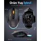 Mkespn SXS-W601 7 Tuşlu Gaming Mouse Karbon Fiber 3 Modlu Kablolu - Bluetooth - USB Alıcılı 12800 DPI Makro Tanımlı Oyun Faresi