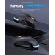 Mkespn SXS-W601 7 Tuşlu Gaming Mouse Karbon Fiber 3 Modlu Kablolu - Bluetooth - USB Alıcılı 12800 DPI Makro Tanımlı Oyun Faresi