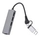Ga87 USB 3.0 ve Type-C to 3x USB 3.0 LAN Hub Adaptör RJ45 Ethernet 1000Mbps