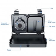 Apera Ga99 Araç İçi Koltuk Arkası Organizer Set Mendil Bardak Tutucu Tepsi Masa Biberon