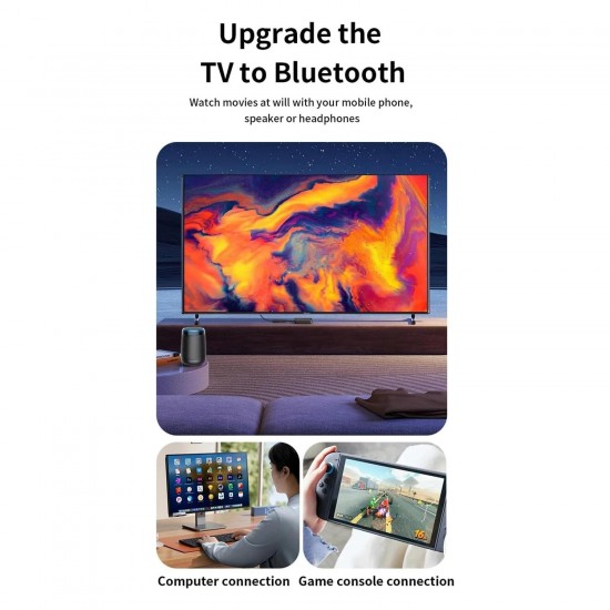 M30 Kablosuz Ses Adaptörü Bluetooth 5.4, AUX 3.5mm, 2’si 1 Arada Transmitter, Araç & Ev Hoparlör Uyumlu