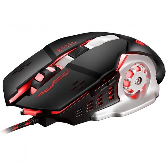 G508 Mobil Oyun Kablolu Klavye Mouse Kombo Paket Seti PUBG Dönüştürücülü Tek El Kullanım Gaming Oyuncu RGB LED Işıklı