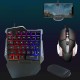 G508 Mobil Oyun Kablolu Klavye Mouse Kombo Paket Seti PUBG Dönüştürücülü Tek El Kullanım Gaming Oyuncu RGB LED Işıklı