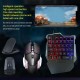 G508 Mobil Oyun Kablolu Klavye Mouse Kombo Paket Seti PUBG Dönüştürücülü Tek El Kullanım Gaming Oyuncu RGB LED Işıklı
