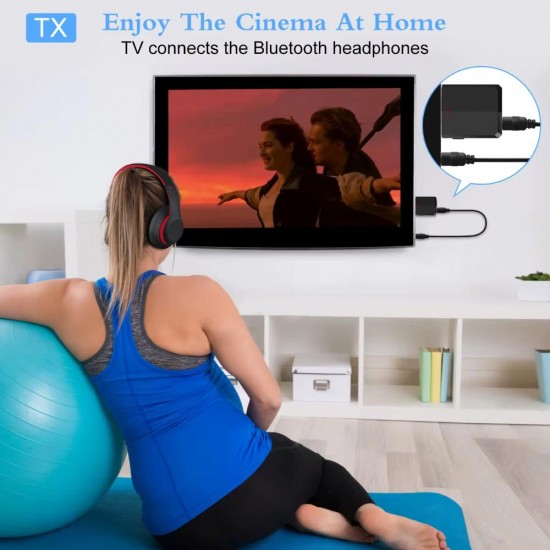ZF-169Plus Kablosuz 3in1 Bluetooth 5.0 USB Ses Adaptörü Alıcı-Verici Transmitter-Receiver Araç 3.5mm Aux Stereo TV PC Hoparlör Bilgisayar Tablet Kulaklıklar İçin