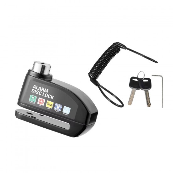 CR03 Motosiklet Disk Fren Kilidi Bisiklet Scooter Güvenlik Kilidi Su Geçirmez Alarm Sesi