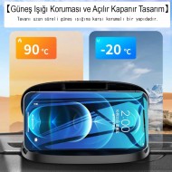Cr10 3in1 Araç Torpido Üstü Telefon Tutucu Güneş Işığı Korumalı Yüzey Park Numaratör 360 Döner Yapışkan Taban
