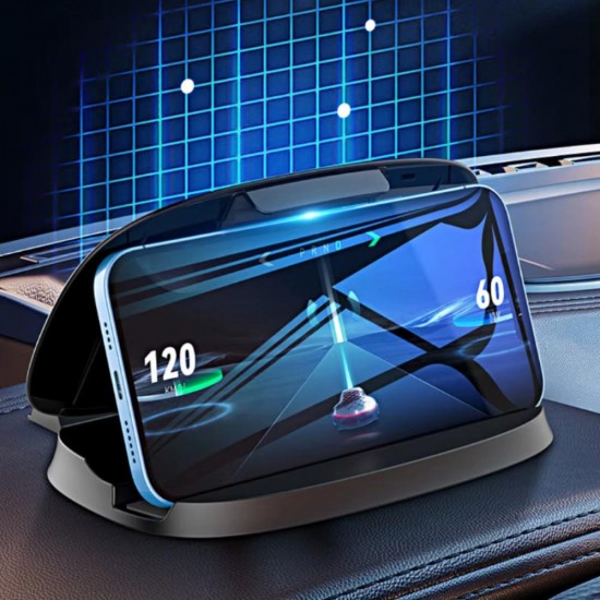 Cr10 3in1 Araç Torpido Üstü Telefon Tutucu Güneş Işığı Korumalı Yüzey Park Numaratör 360 Döner Yapışkan Taban