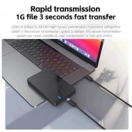 CR12 Type-C 3.1'den Type-C 3.1'e 2.5” HDD/SSD Harici Disk Kutusu Tak-Çalıştır, 6TB Destekli, Aletsiz Kurulum, LED Göstergeli, Windows ve Mac Uyumlu