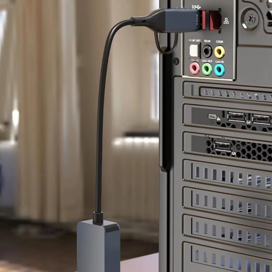 CR14 Type-C / USB 3.0'dan 2500Mbps RJ45 Ethernet Adaptör Mac Windows Uyumlu Alüminyum Kasa 2.5Gbps