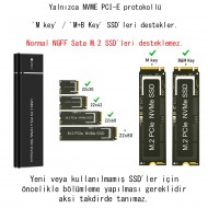 Cr18 10 Gbps Harddisk Kutusu NVMe M.2 SSD PCI-E OTG Çevirici Adaptör USB 3.1 Type-C Gen2