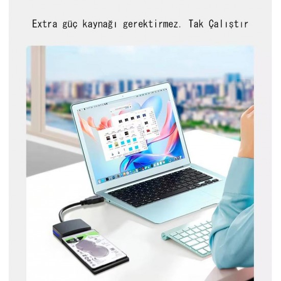 Cr29 USB3.0 Sata Kablosu 2,5 İnç SSD HDD Sabit Disk Dönüştürücü 5Gbps Hızında Çevirici Adaptör