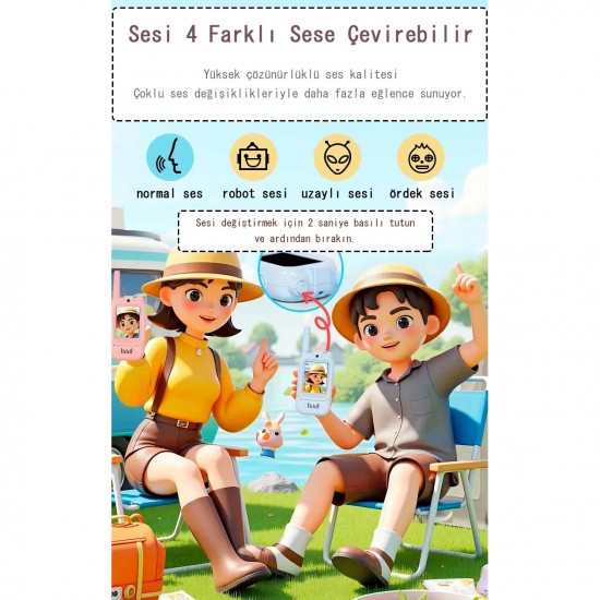 Cr32 Ebeveyn Çocuk Kamerası 2 İnç 150-500 Metre Çekim Şarjlı Telsiz Düşmeye Dayanıklı