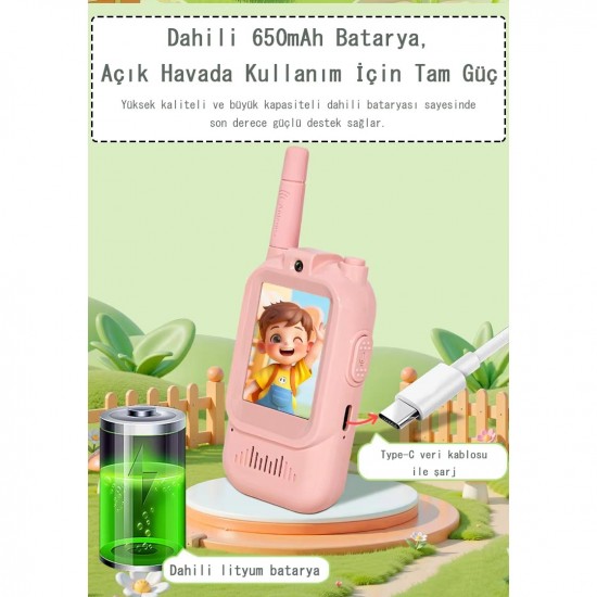 Cr32 Ebeveyn Çocuk Kamerası 2 İnç 150-500 Metre Çekim Şarjlı Telsiz Düşmeye Dayanıklı