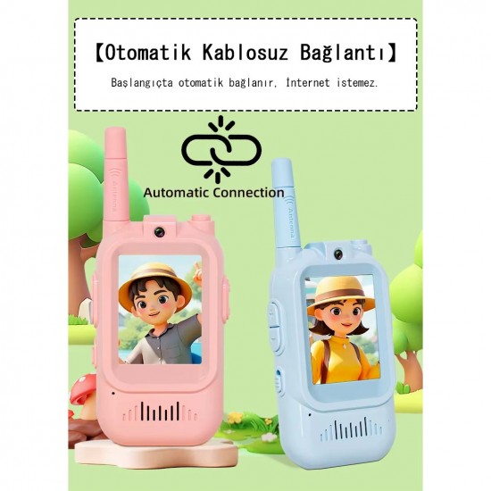 Cr32 Ebeveyn Çocuk Kamerası 2 İnç 150-500 Metre Çekim Şarjlı Telsiz Düşmeye Dayanıklı