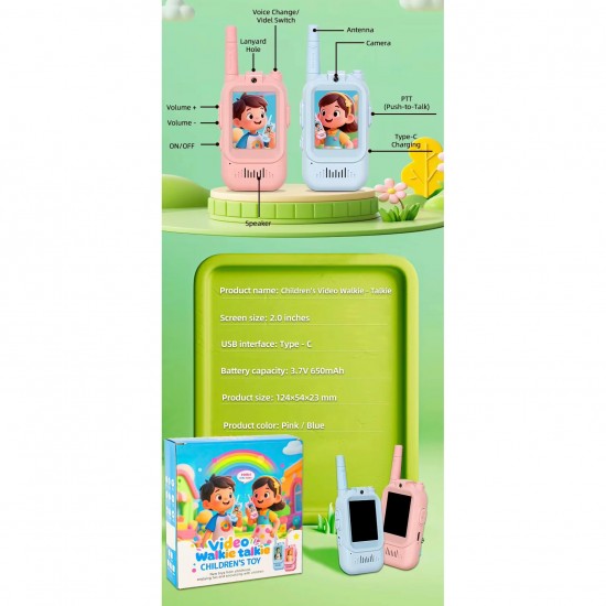 Cr32 Ebeveyn Çocuk Kamerası 2 İnç 150-500 Metre Çekim Şarjlı Telsiz Düşmeye Dayanıklı