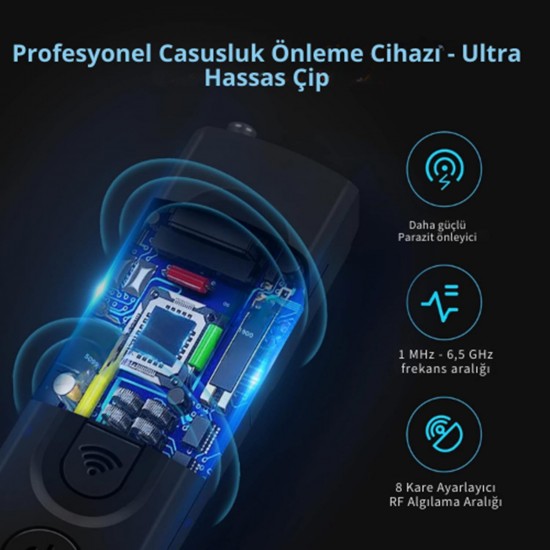 Apera X13 Gizli Kamera Dedektörü, Gizli Cihaz GPS Dedektörü, Gizlilik Koruyucu RF Kablosuz Sinyal Tarayıcı
