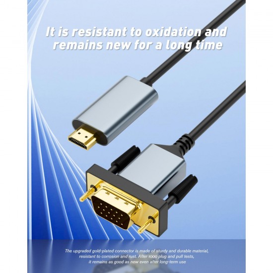 Cr37 HDMI'dan VGA'ya 1080p 60Hz Kablo Ses ve Görüntü Aktarıcı PS 3,4,5 2 Metre