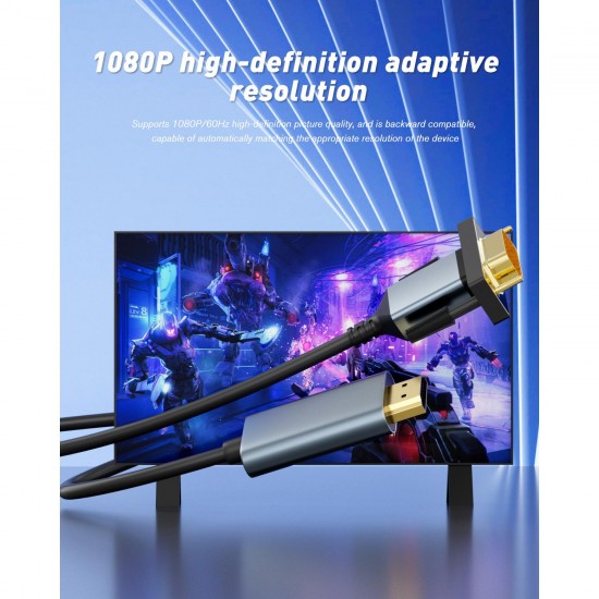 Cr37 HDMI'dan VGA'ya 1080p 60Hz Kablo Ses ve Görüntü Aktarıcı PS 3,4,5 2 Metre