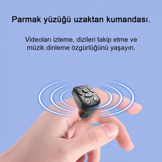 CR41 Parmak Yüzüğü Tiktok Bluetooth Uzaktan Kumanda Sayfa Çevirici Video Kaydı Selfie Kumandası Powerpoint Slayt Atlatıcı