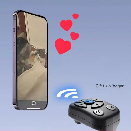 CR41 Parmak Yüzüğü Tiktok Bluetooth Uzaktan Kumanda Sayfa Çevirici Video Kaydı Selfie Kumandası Powerpoint Slayt Atlatıcı